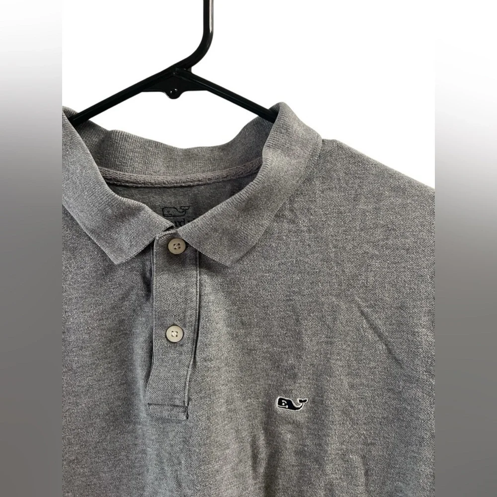 Vineyard vines Edgartown pique polo grey short sleeve - Picture 4 of 6